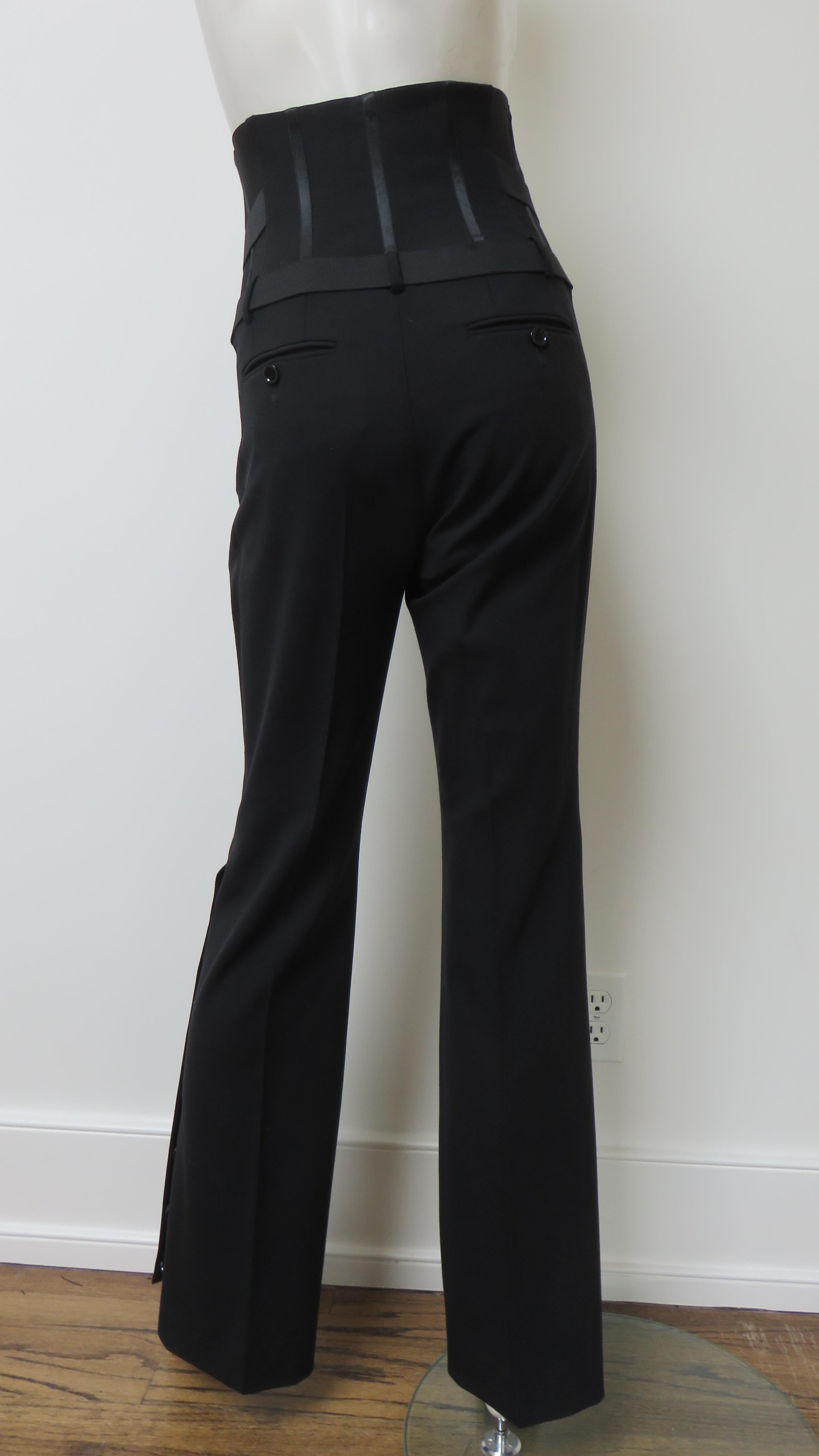 Dolce & Gabbana Pant Suit With Garter Jacket and Corset Pants 1990s en venta 11