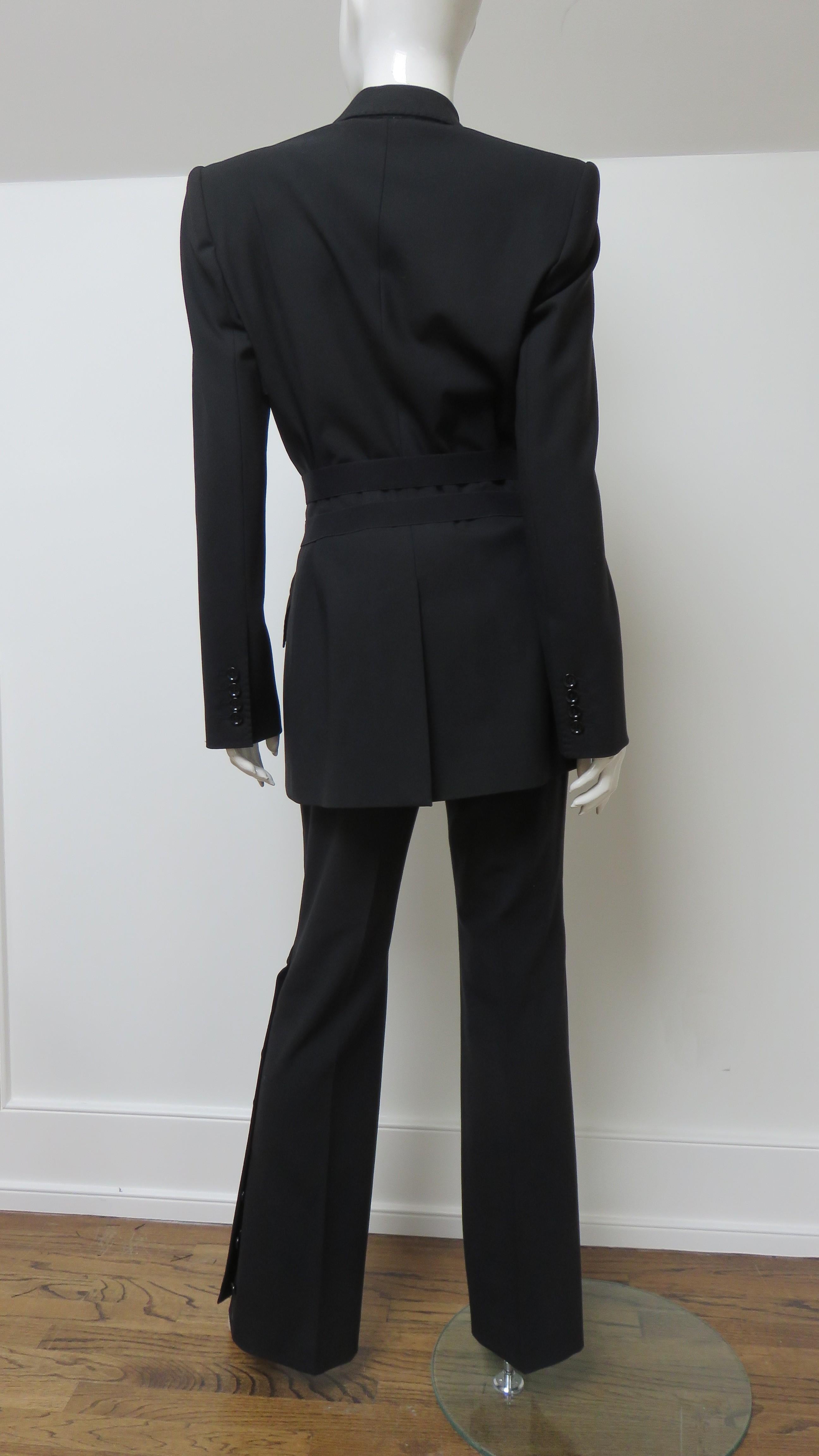 Dolce & Gabbana Pant Suit With Garter Jacket and Corset Pants 1990s en venta 12