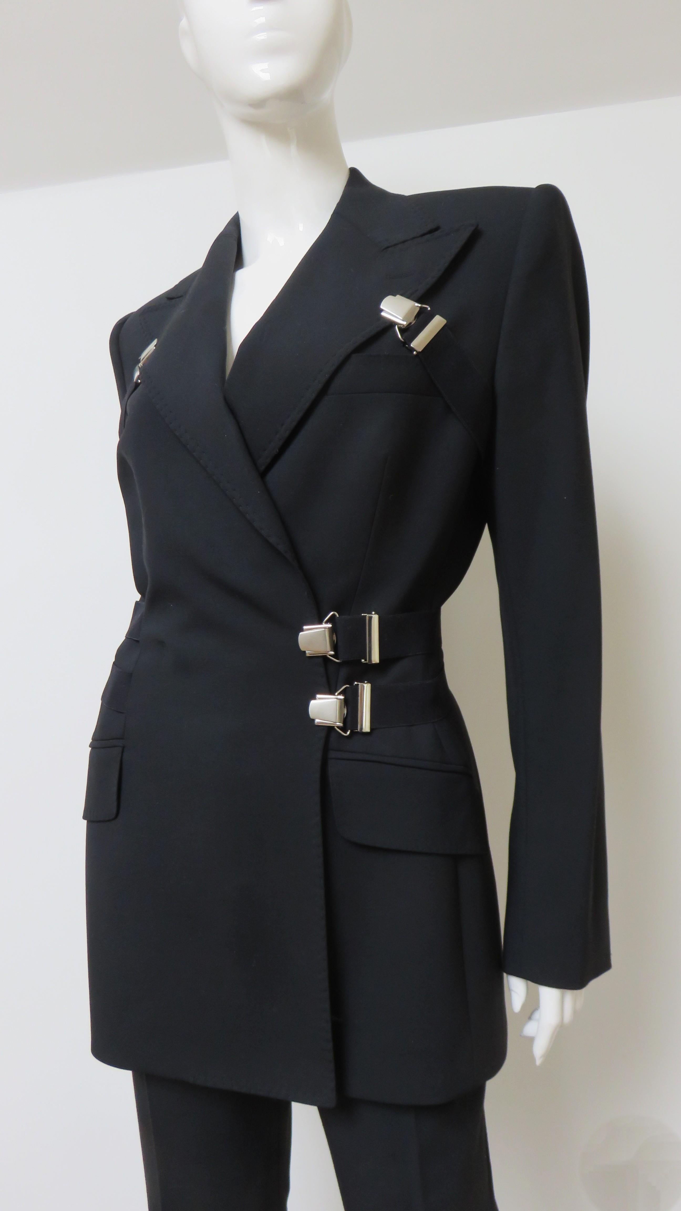 Dolce & Gabbana Pant Suit With Garter Jacket and Corset Pants 1990s en Bueno estado para la venta en Water Mill, NY