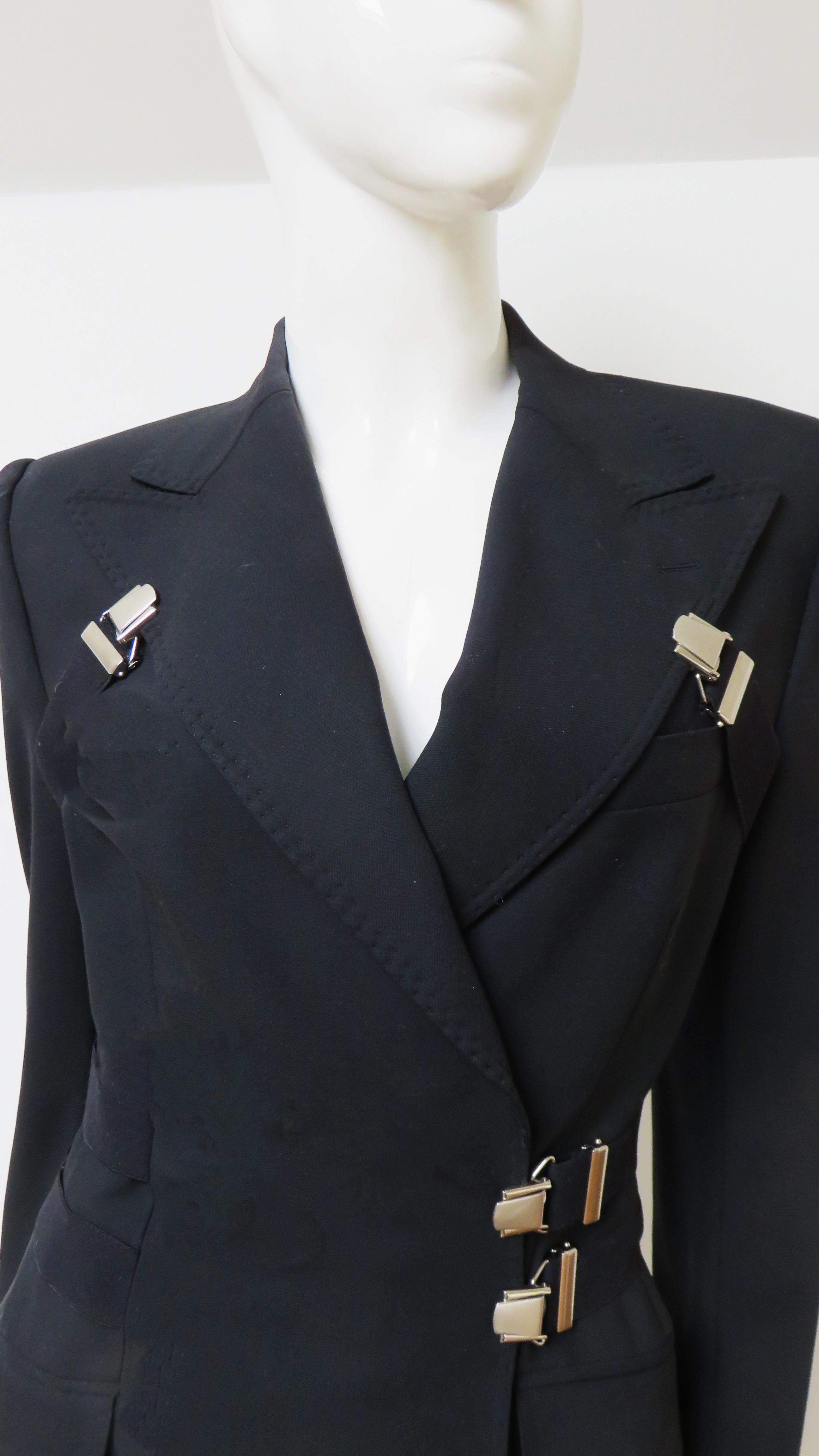 De las mujeres Dolce & Gabbana Pant Suit With Garter Jacket and Corset Pants 1990s en venta