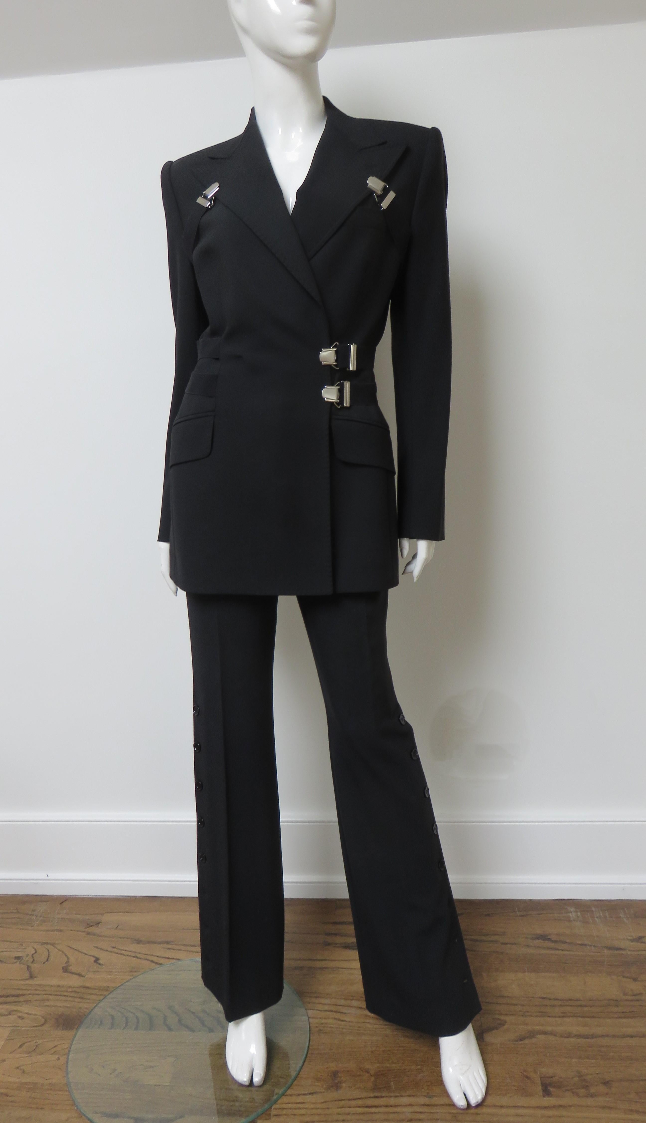 Dolce & Gabbana Pant Suit With Garter Jacket and Corset Pants 1990s en venta 1