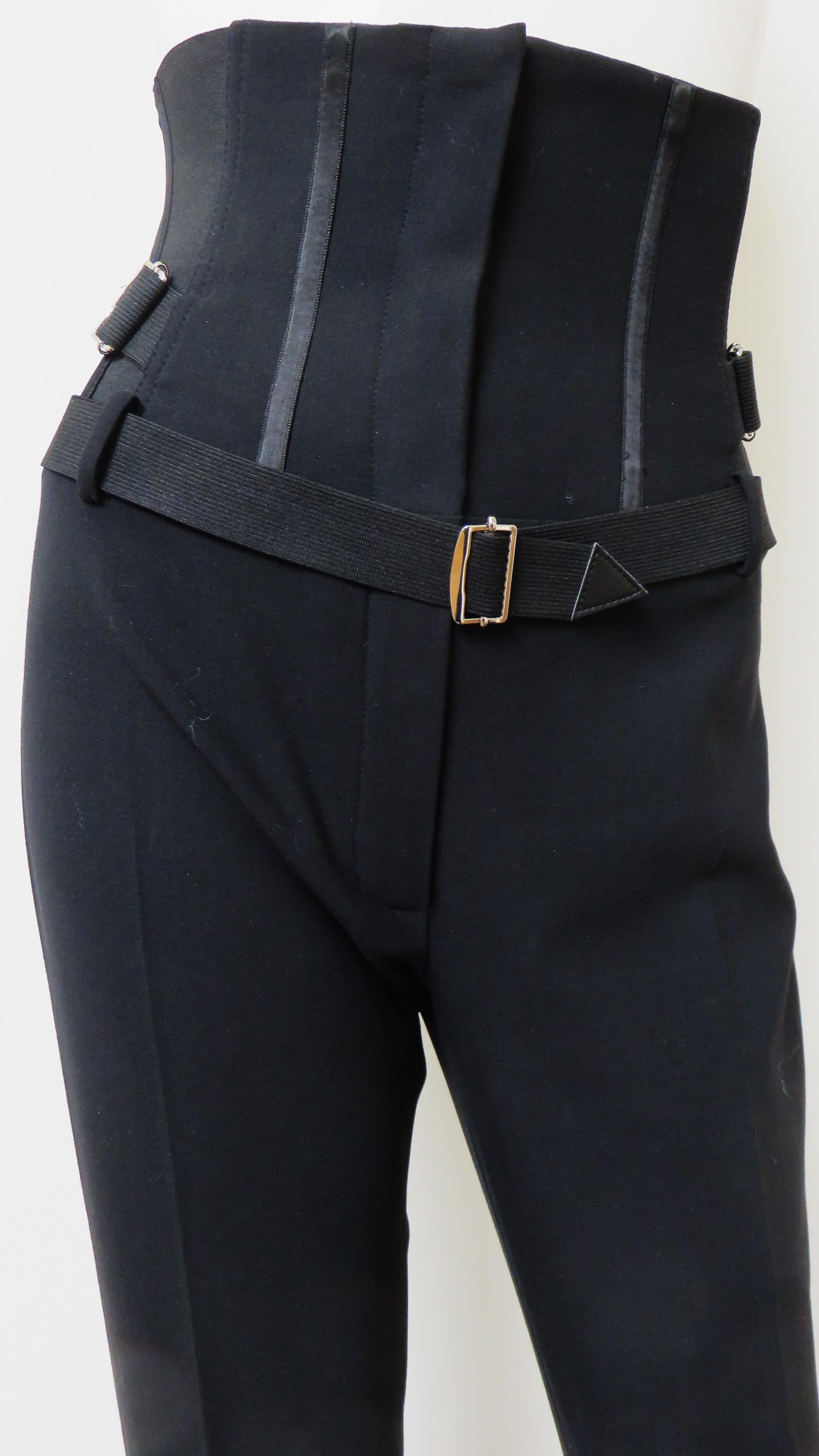 Dolce & Gabbana Pant Suit With Garter Jacket and Corset Pants 1990s en venta 3