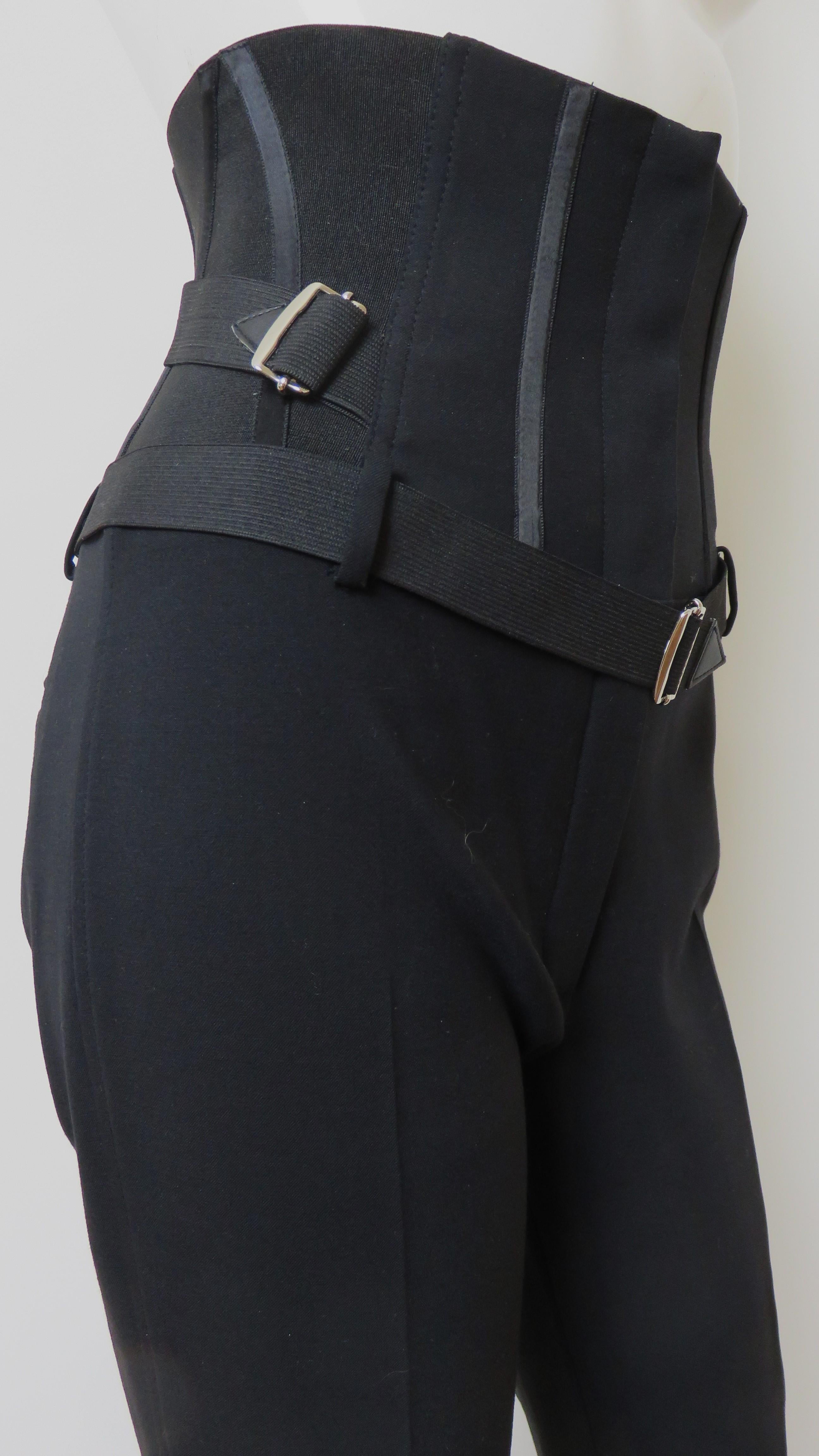 Dolce & Gabbana Pant Suit With Garter Jacket and Corset Pants 1990s en venta 4