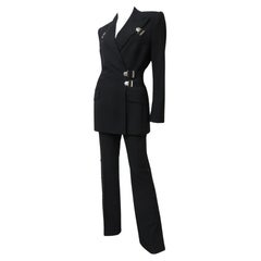 Dolce 
Gabbana Pant Suit With Garter Jacket and Corset Pants 1990s