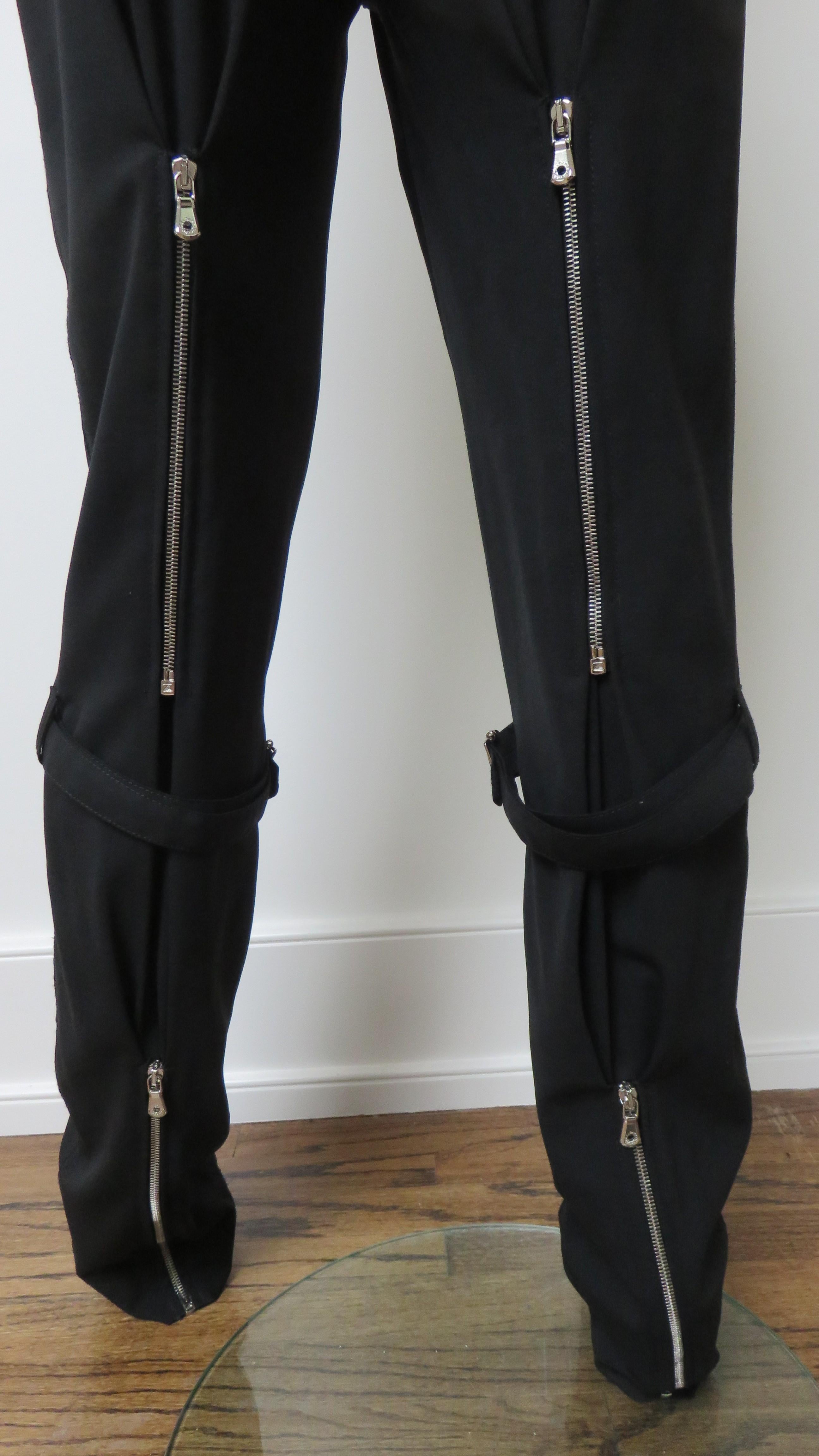 Dolce & Gabbana Pants with Straps and Zippers For Sale 5