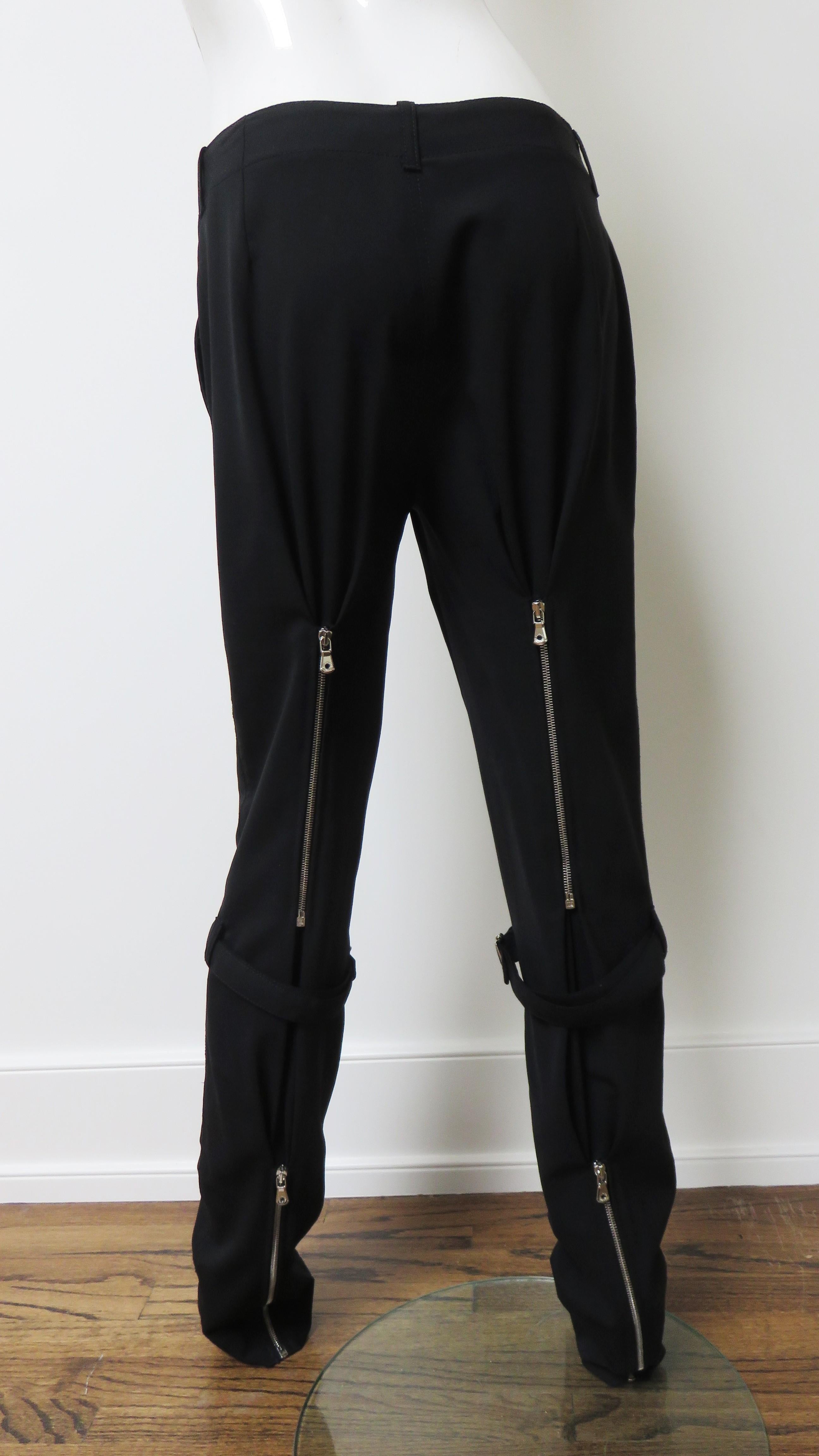 Dolce & Gabbana Pants with Straps and Zippers For Sale 6