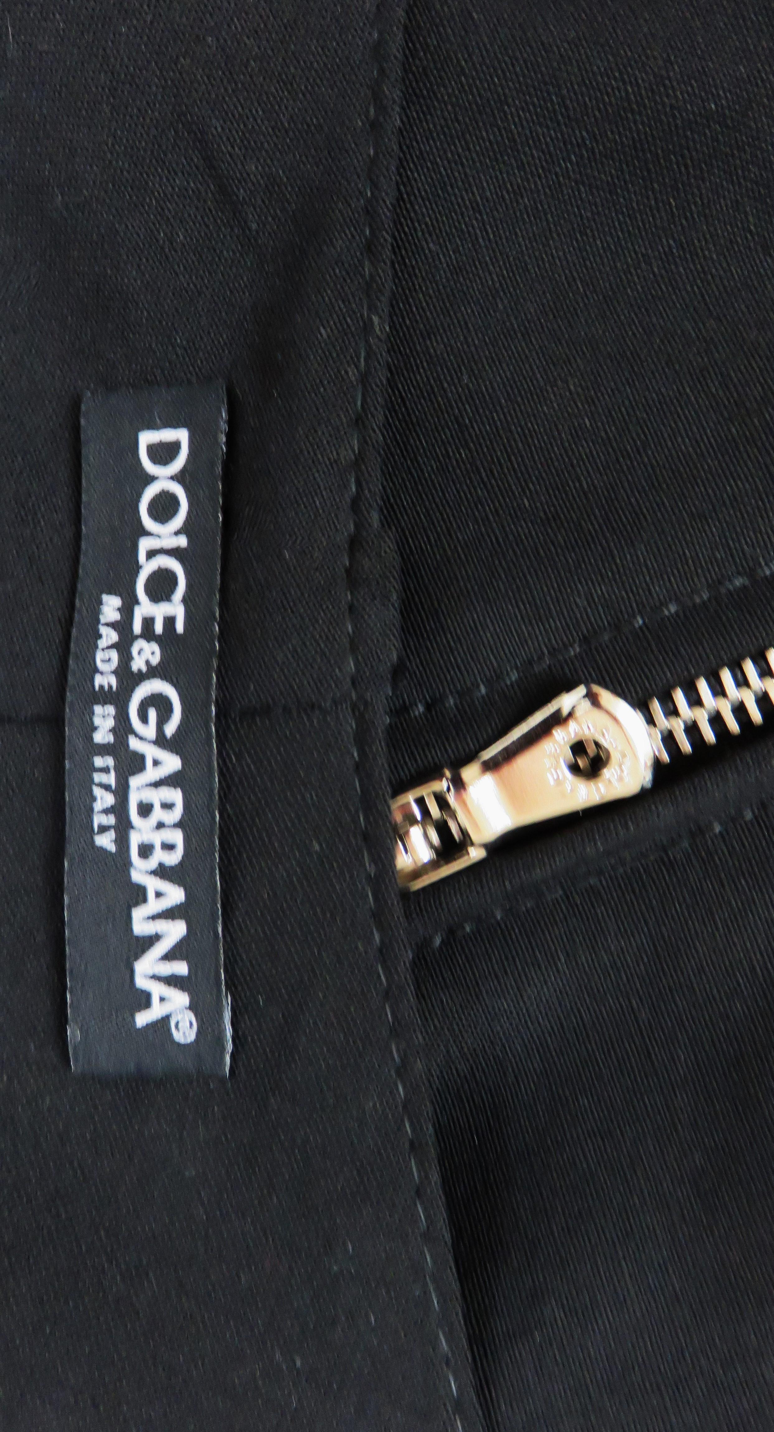 Pantalon Dolce & Gabbana avec bretelles et fermetures éclair en vente 8