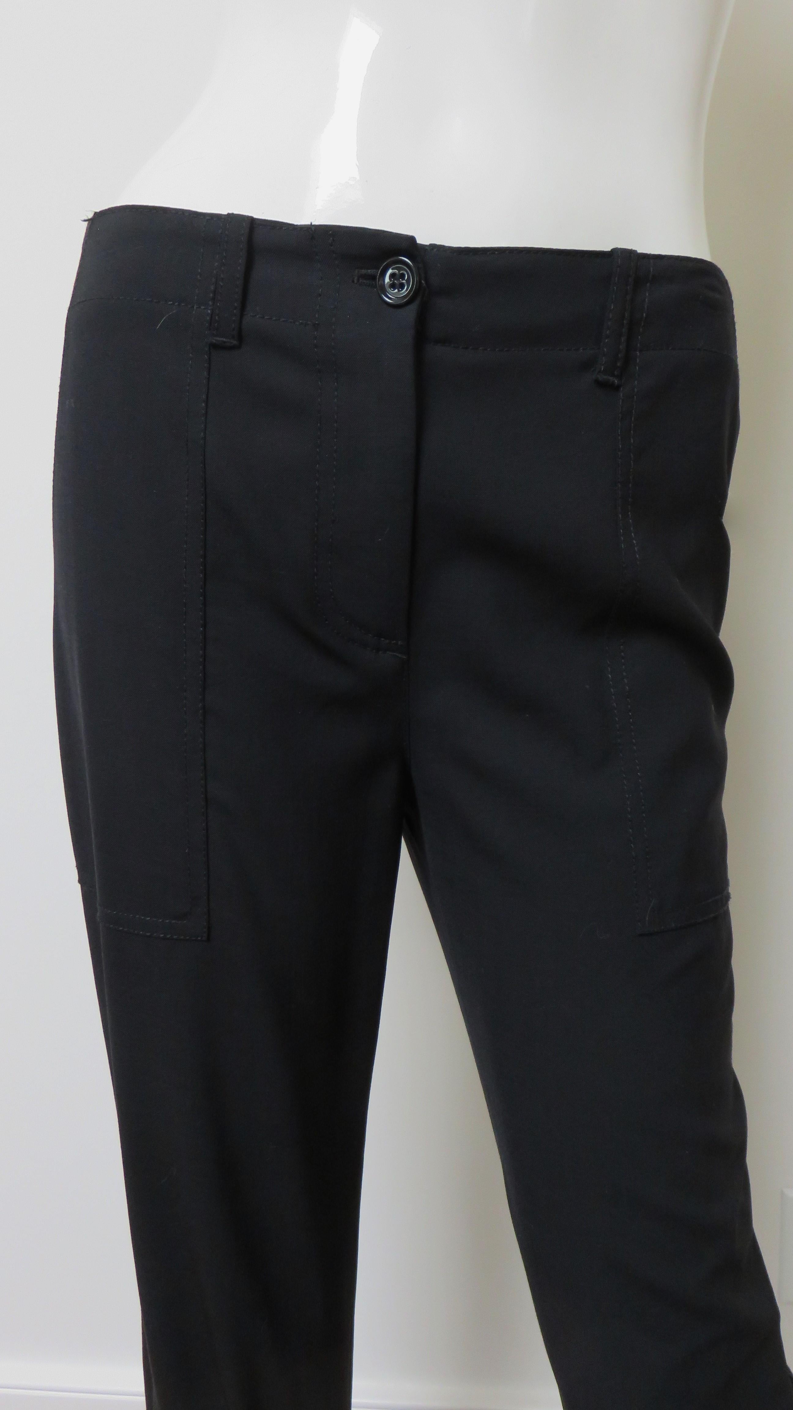 Black Dolce & Gabbana Pants with Straps and Zippers For Sale