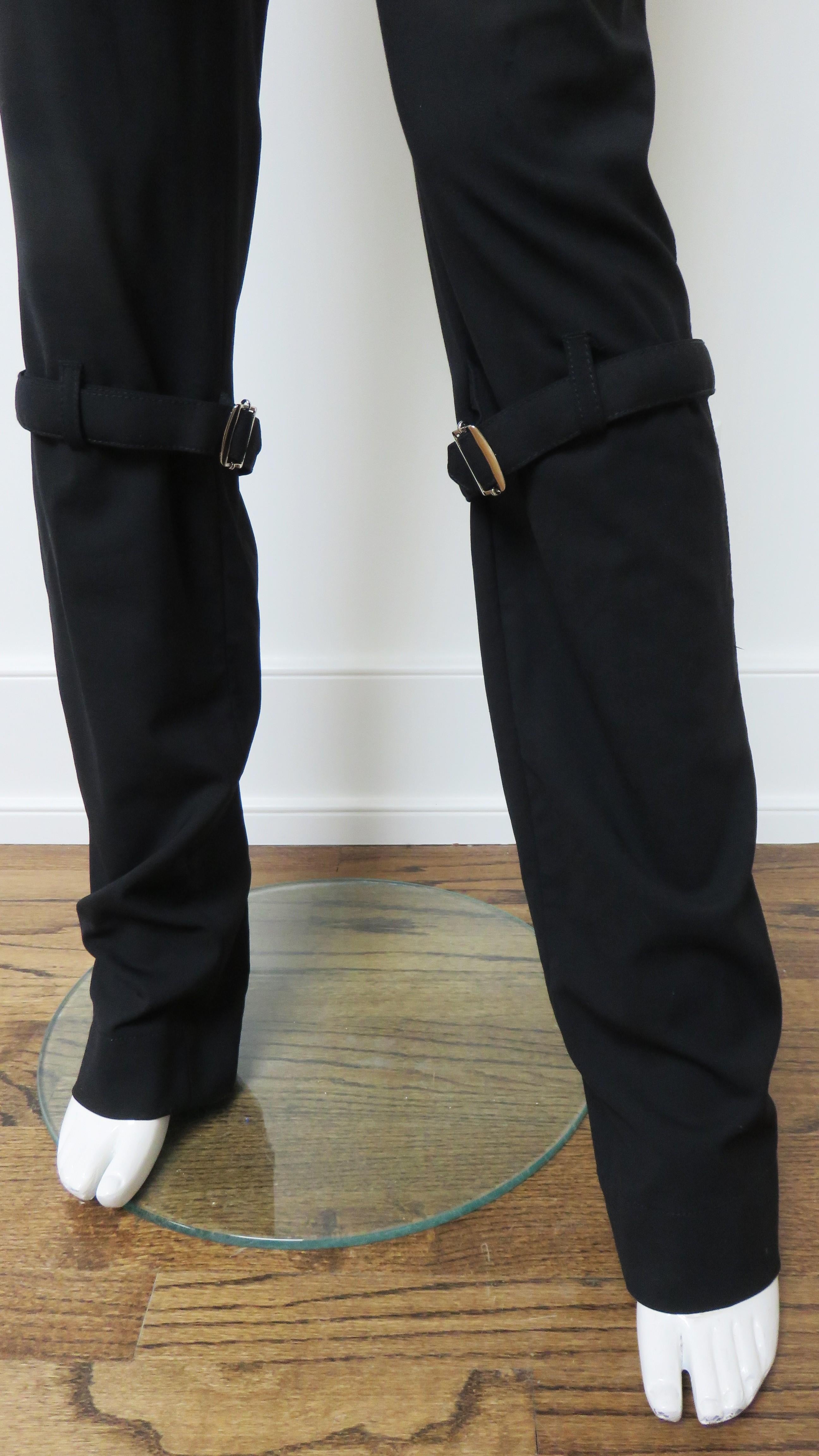 Dolce & Gabbana Pants with Straps and Zippers In Good Condition For Sale In Water Mill, NY