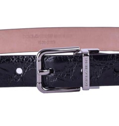 Dolce & Gabbana - Patchwork Crocodile & Calf Fur Belt 95