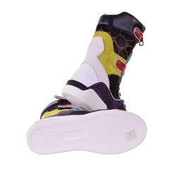 Dolce & Gabbana - Patchwork High Sneaker Boots Black EUR 36