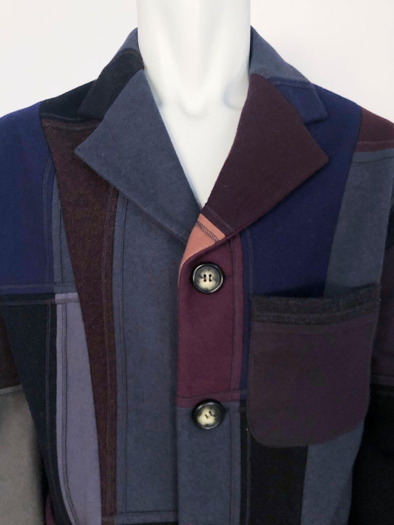 Dolce & Gabbana Multicolor Patchwork Embellished Coat Jacket main image 0
