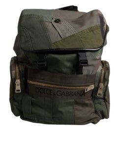 Dolce & Gabbana Patchwork Travel Backpack — Green
