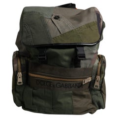 Dolce & Gabbana Patchwork Travel Backpack — Green