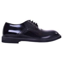 Dolce & Gabbana - Patent Leather Derby Shoes Black EUR 40