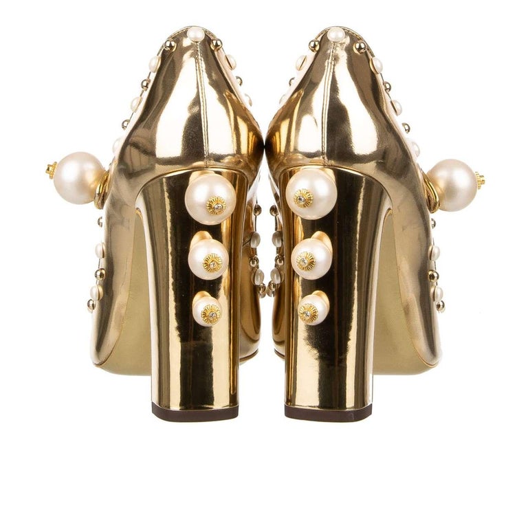 Dolce & Gabbana Black Roses Crystal Brooch Mary Jane Shoes
