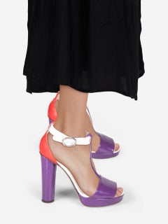 Dolce & Gabbana Patent T-Bar Sandals Size IT 38.5