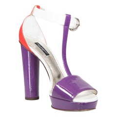 Dolce 
Gabbana Sandali T-Bar in vernice Taglia IT 38,5