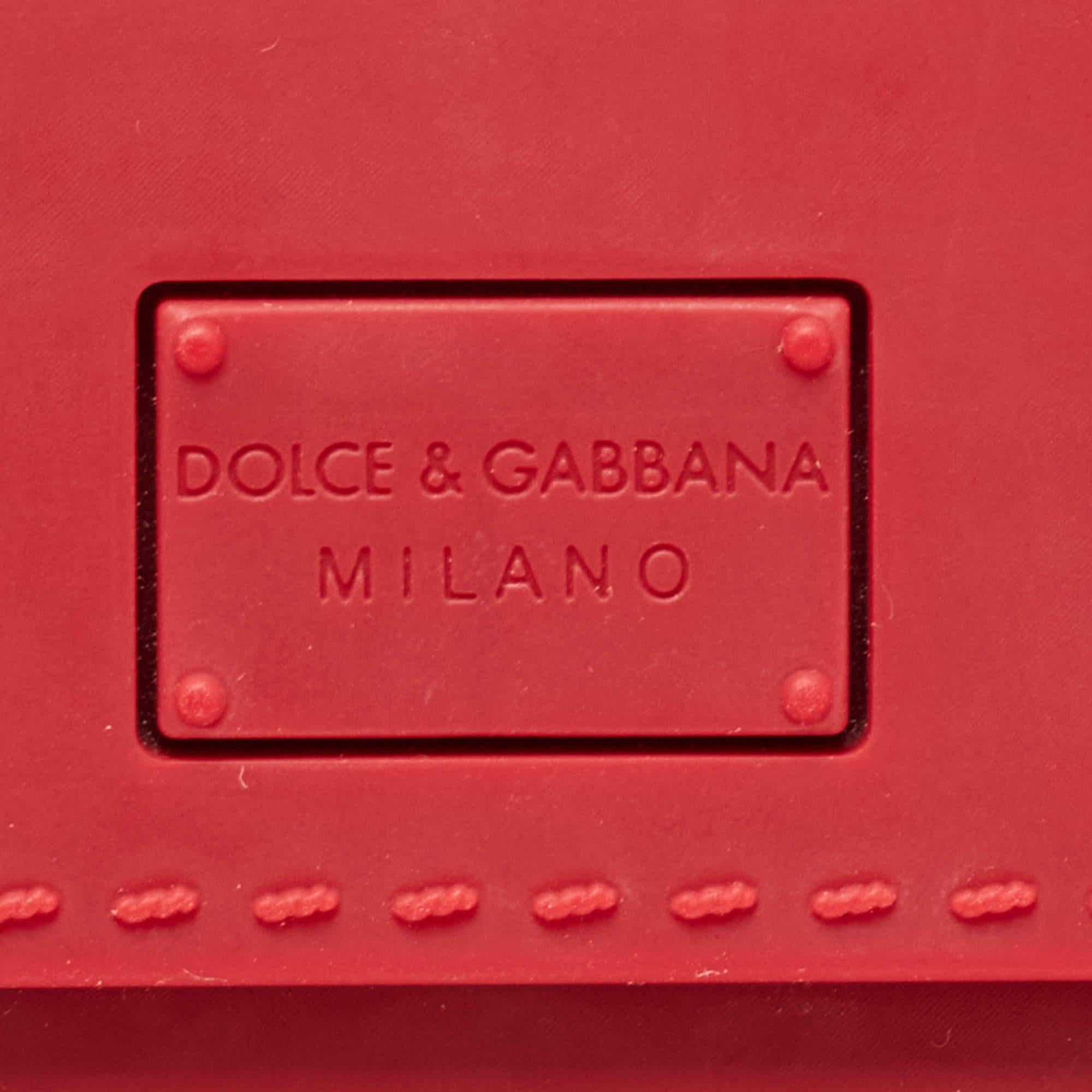 Arancia Dolce & Gabbana Custodia a catena per iPhone X - XS in gomma pesca e Sicilia in vendita