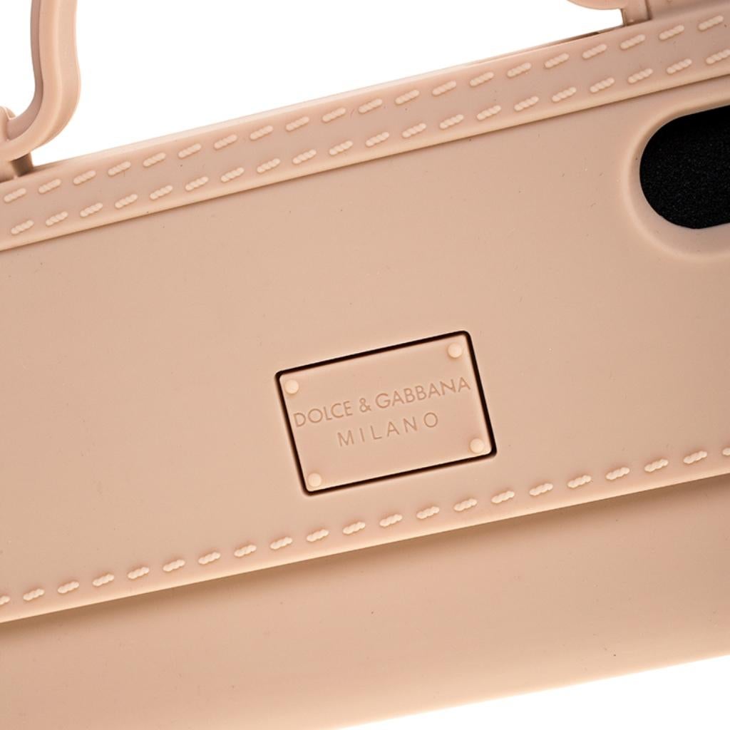 Dolce & Gabbana Peach Rubber Sicily iPhone X - XS Chain Case 1