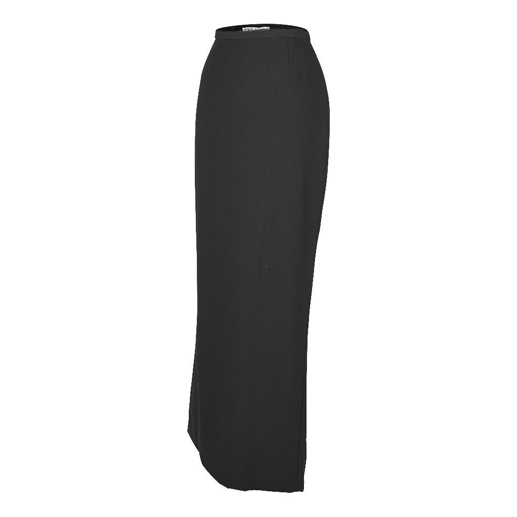 Women's Dolce & Gabbana Pencil Black Maxi Skirt 38 / 4 For Sale