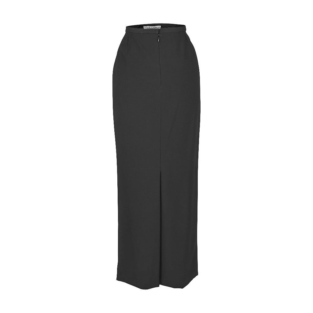 Dolce & Gabbana Pencil Black Maxi Skirt 38 / 4 For Sale 2