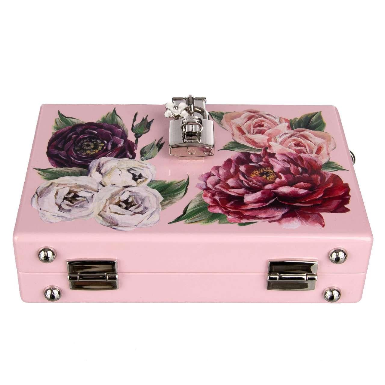 Dolce & Gabbana - Peony Printed DOLCE BOX Clutch Bag Pink 1