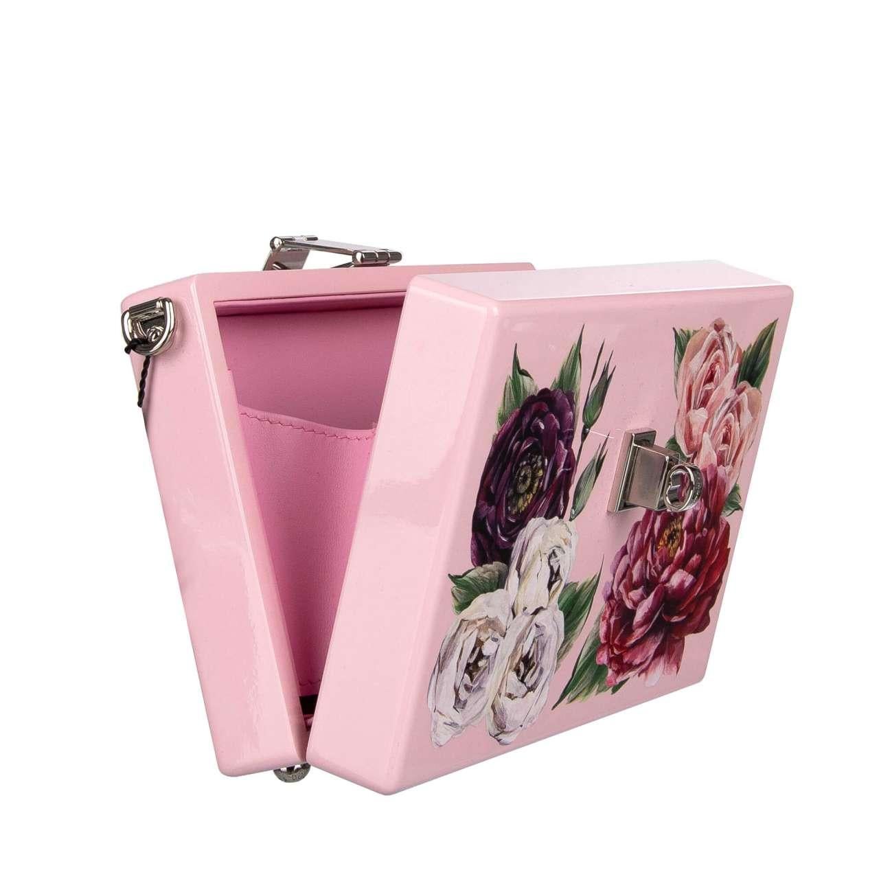 Dolce & Gabbana - Peony Printed DOLCE BOX Clutch Bag Pink 2