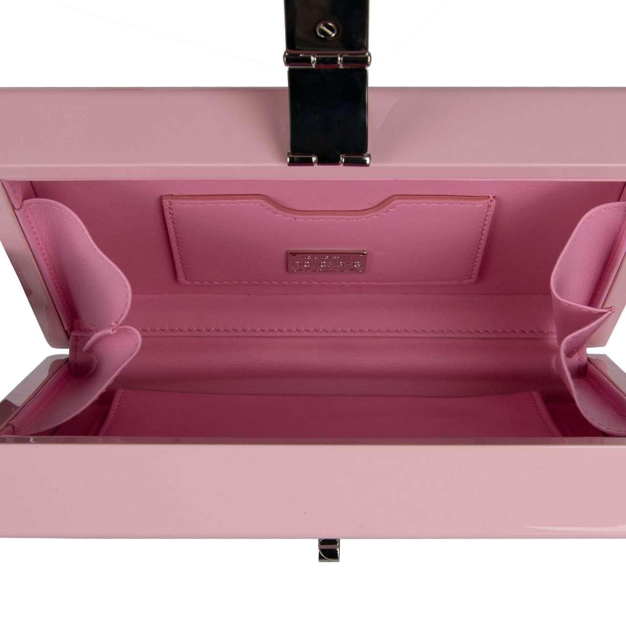 Dolce & Gabbana - Peony Printed DOLCE BOX Clutch Bag Pink 3