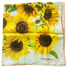 Dolce & Gabbana Peony Printed Silk Head Scarf Necktie in Multicolour