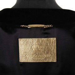 Dolce & Gabbana Perforated Leather Jacket Gold Black 44