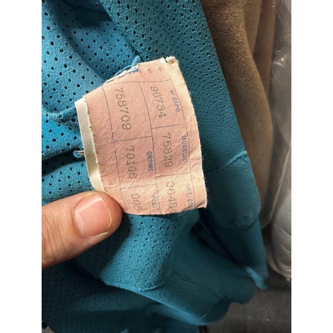 Dolce & Gabbana - Camicia in pelle traforata Sz. M in vendita 1