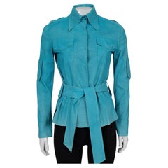 Dolce
Gabbana - Camicia in pelle traforata Sz. M