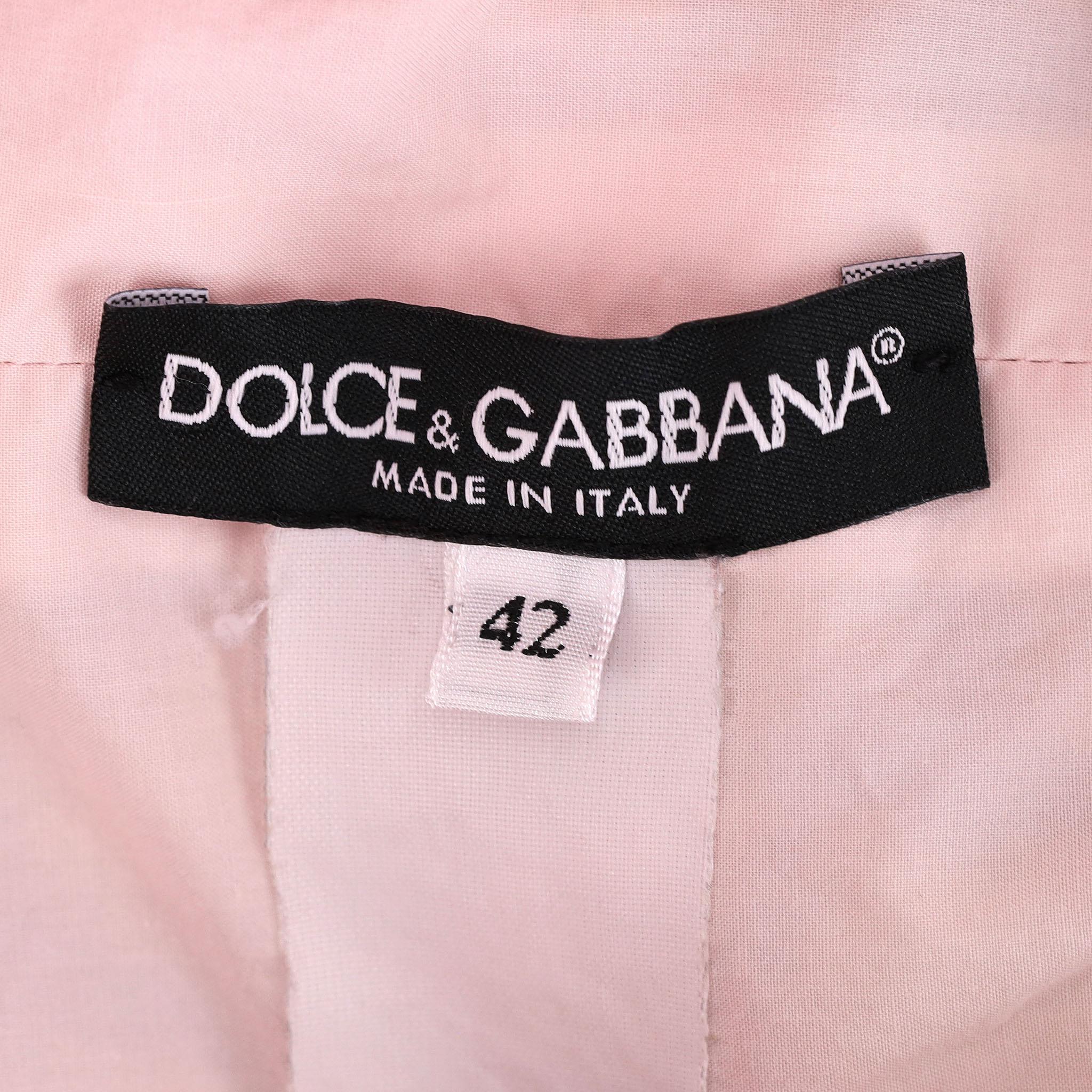 Dolce & Gabbana Kleid aus Baumwolle mit Ananasdruck im Angebot 1