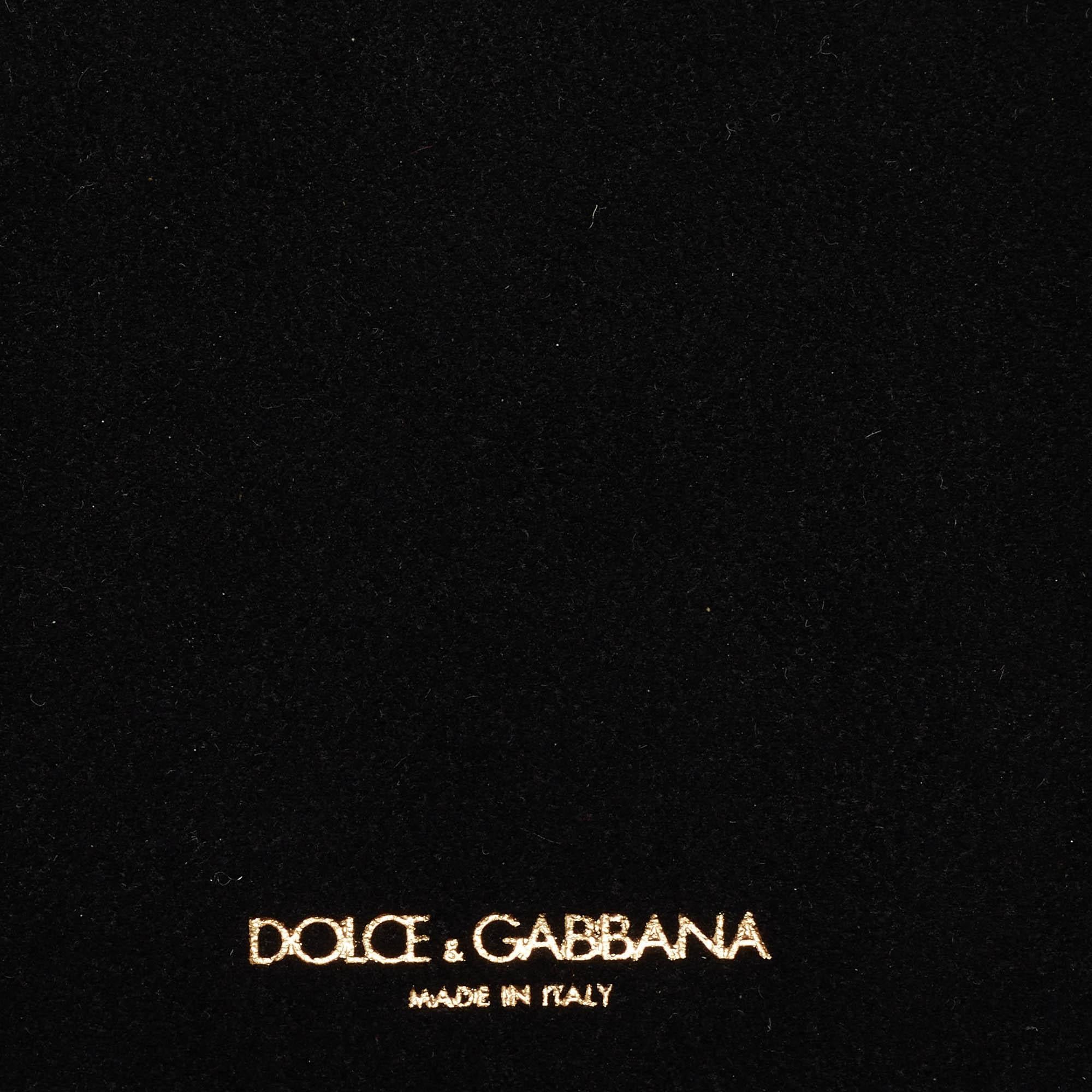 Women's Dolce & Gabbana Pink/Black Leather Pineapple Crystals iPhone 6/6s Plus Cover For Sale