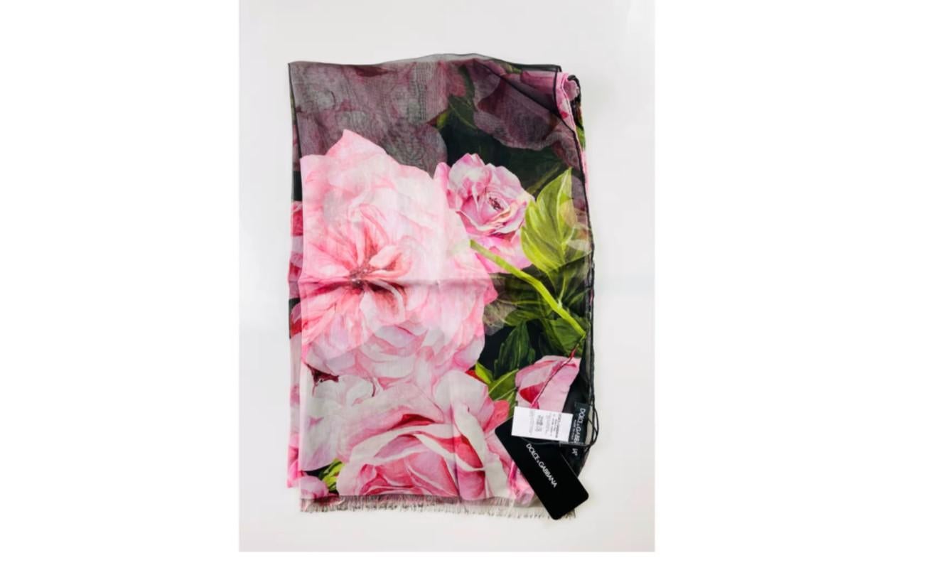 pink and black silk scarf