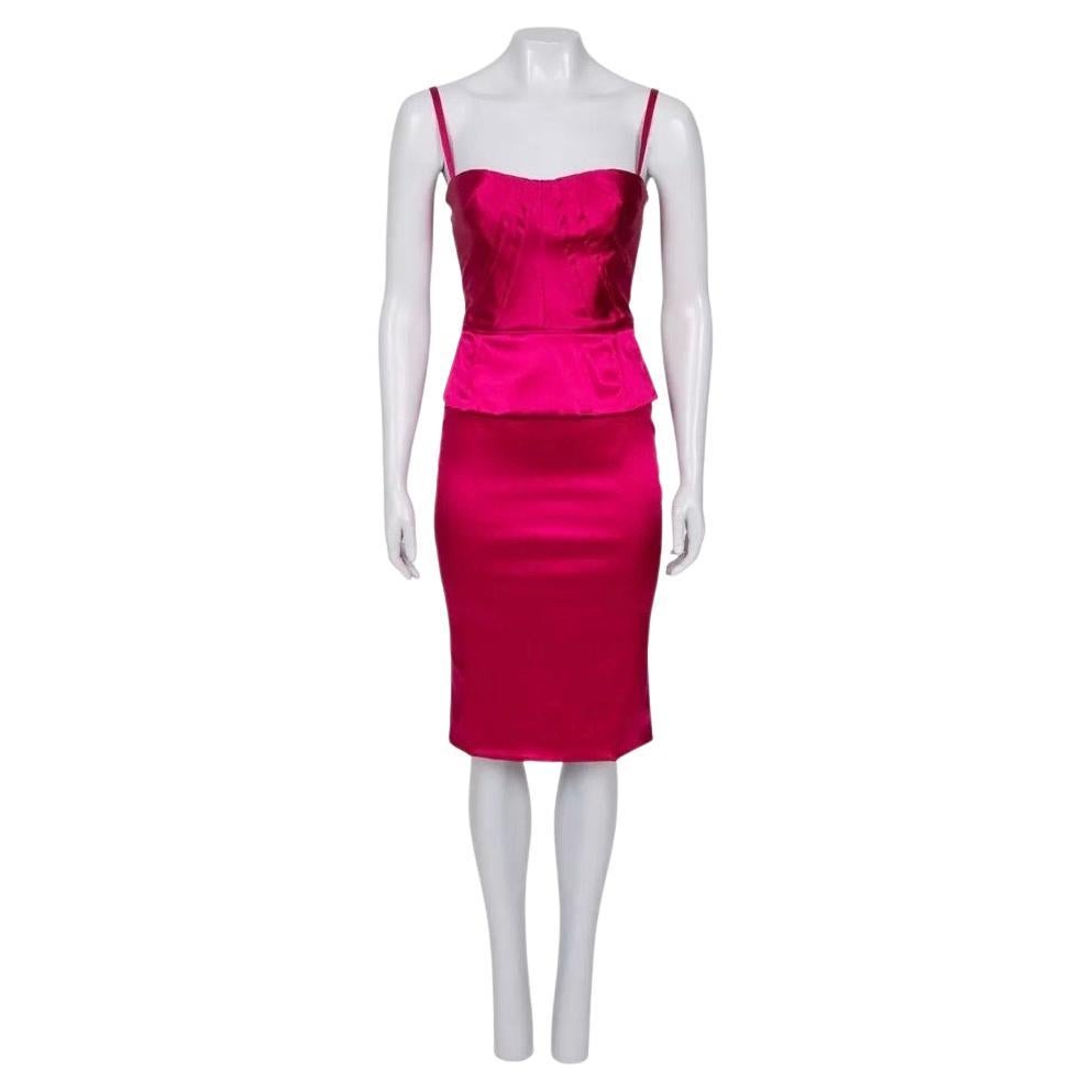 Dolce 
Gabbana Pink Corset Skirt Suit - IT40 / US S For Sale