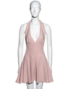 Dolce & Gabbana pink crepe halter-neck skater dress, ss 1995