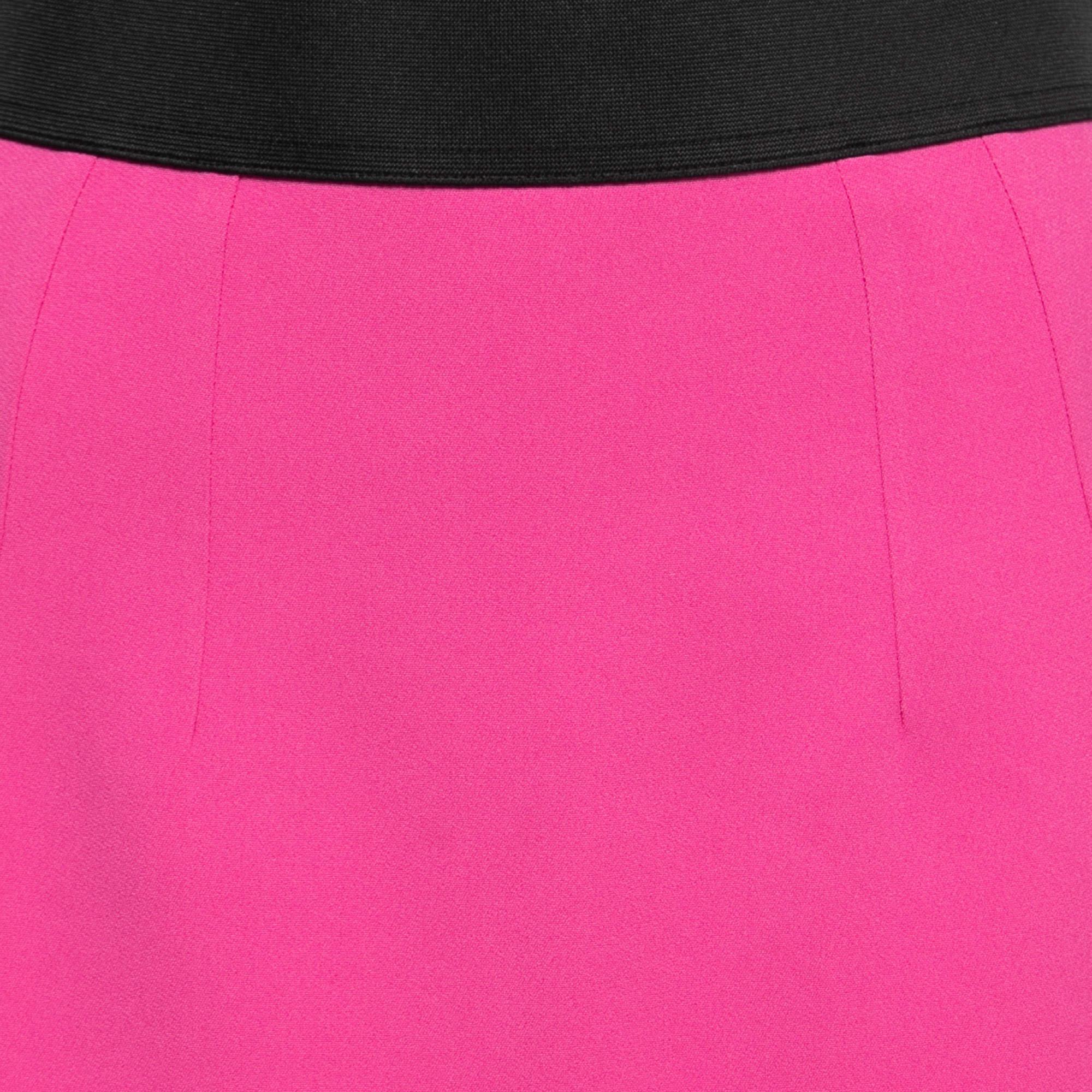 Dolce & Gabbana Pink Crepe Skirt S 1