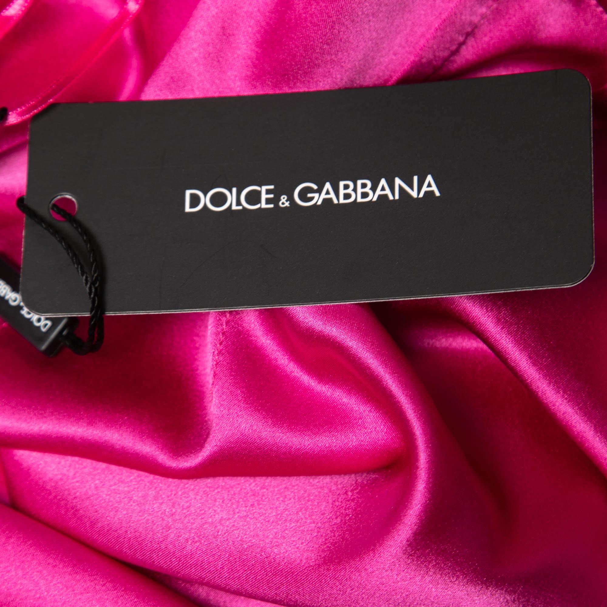 Dolce & Gabbana Pink Crepe Skirt S 2