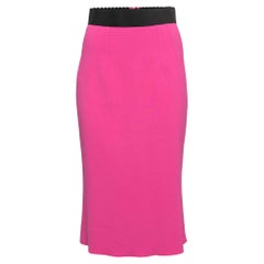 Dolce & Gabbana Pink Crepe Skirt S