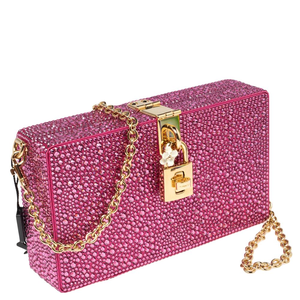 pink crystal handbag