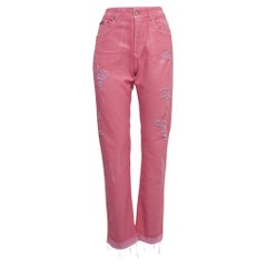 Dolce & Gabbana Jeans rose vieilli ajusté taille S 27''