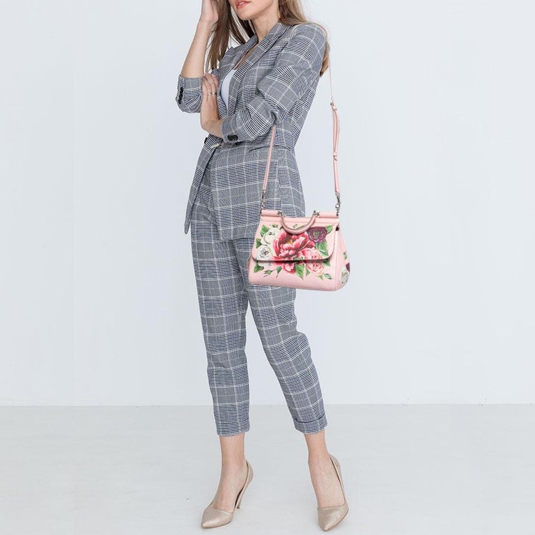 Panzexin Print Floral Bag, Medium Handbag for Ladies Top-Handle Handbags for Women