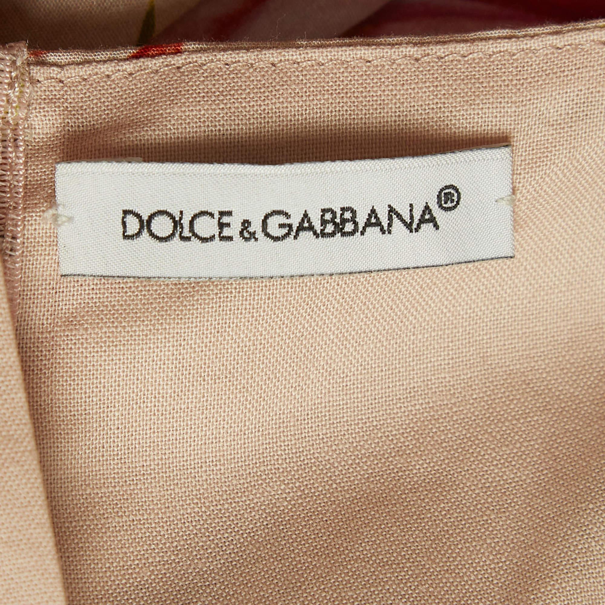 Dolce & Gabbana Vestido de popelina de algodón con estampado floral rosa (11-12 años) en Excelente estado para la venta en Dubai, Al Qouz 2