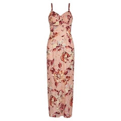 Dolce & Gabbana Pink Floral Printed Silk Dress, SS 1997