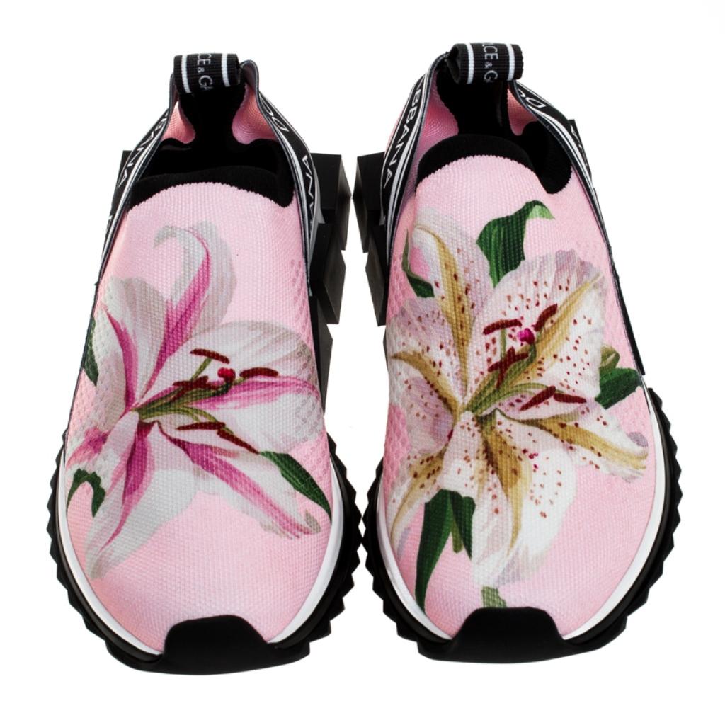 dolce and gabbana floral sneakers