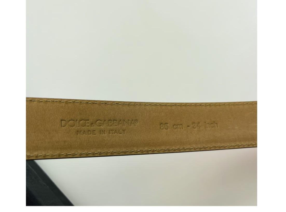 Ceinture Devotion Dolce & Gabbana en cuir rose et or avec perles blanches 85 cm en vente 1