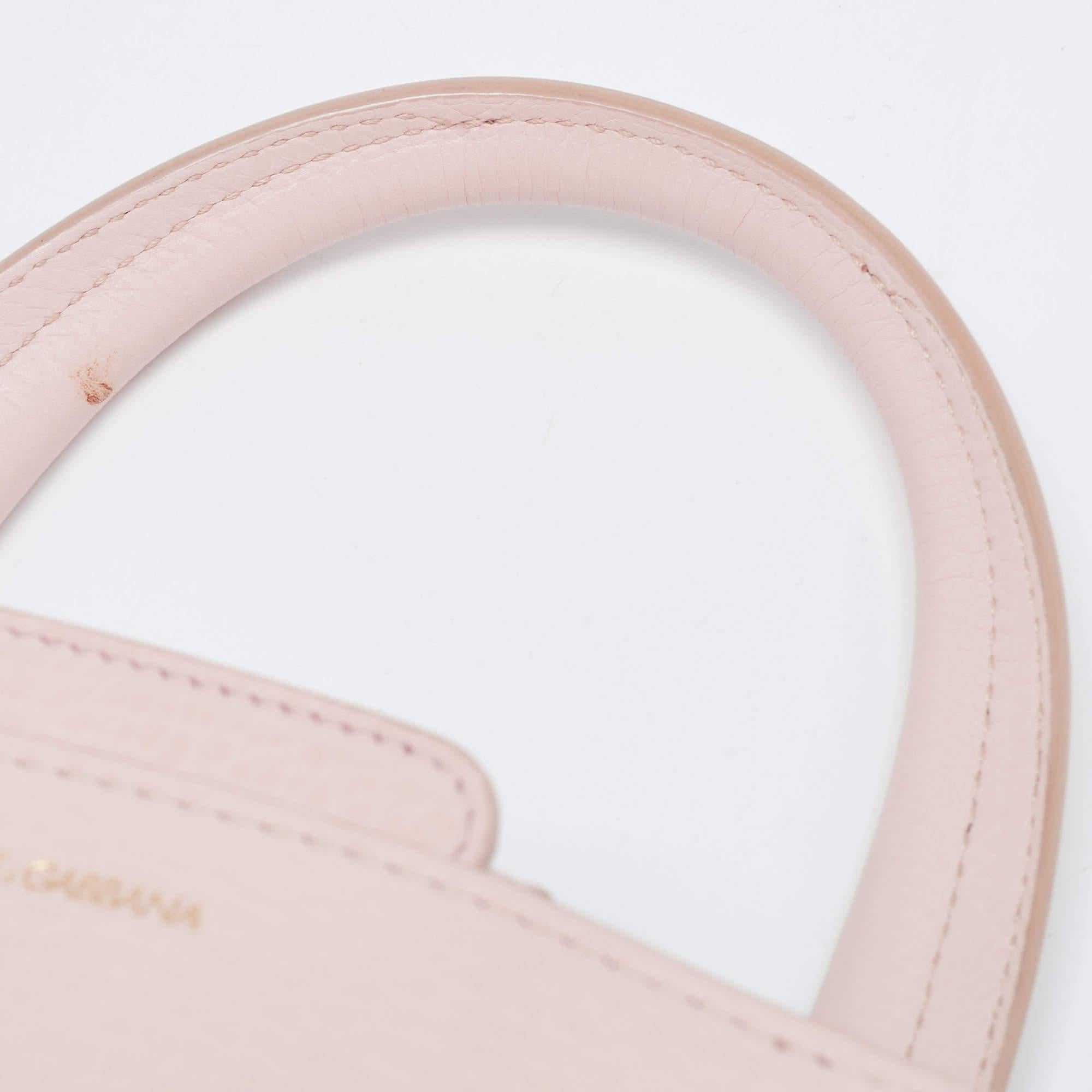 Dolce & Gabbana Pink Grained Leather Tote 8