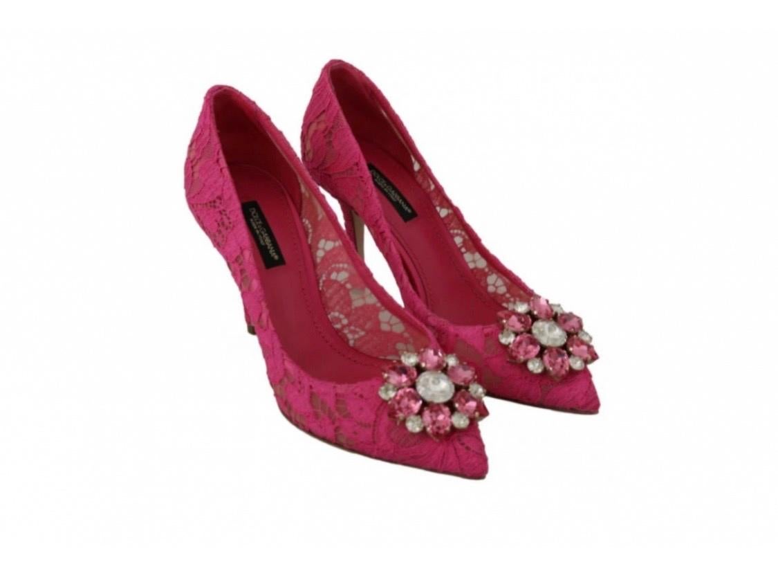 Dolce & Gabbana Pink Heels Pumps Shoes  In New Condition In WELWYN, GB